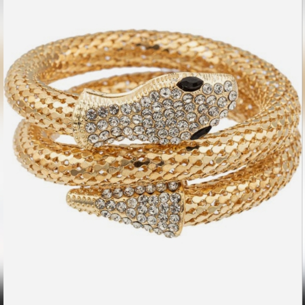 Eye Candy Los Angeles Gold Luxe Collection Snake Wrap Bracelet NEW